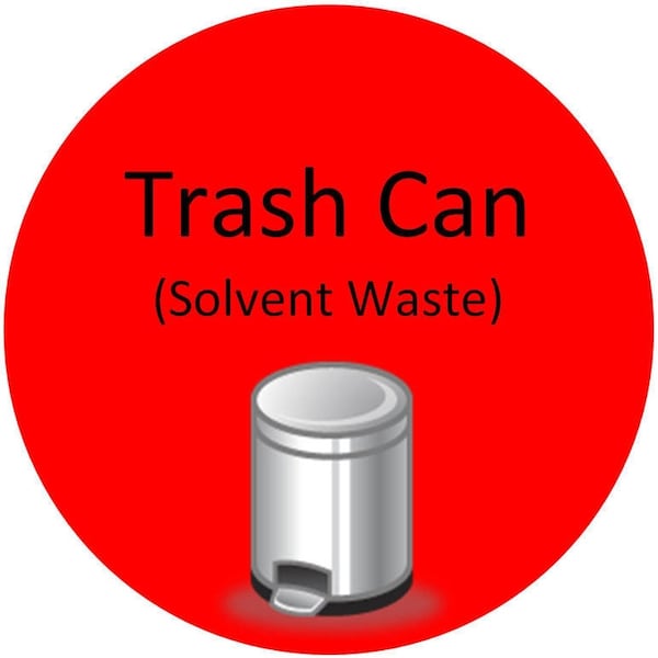 Trash Can General Waste 12in Diameter Non Slip Floor Sign